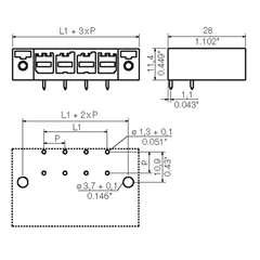 Weidmuller 1928400000 PCB Plug-In Connector 7.62HP/03/90FI 3.5SN BK BX — Accessori generali