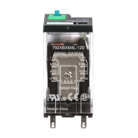 Schneider Electric 792XBXM4L-12D Power relay, SE Relays, DPDT, 12A, 12 VDC, cover with locking push button and LED — Akcesoria ogólne