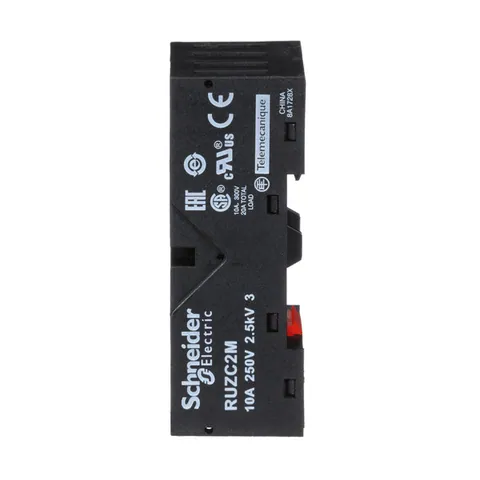 Schneider Electric RUZC2M Zelio, plugin relay socket, mixed contact, 10 A, 250 V, octal connector, for RUMC2 relays — Connectors & Plugs