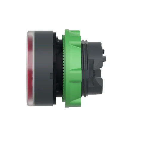 Schneider Electric ZB5AW343 Head for illuminated push button, Harmony XB5, plastic, red flush, 22mm, universal LED, spring return, plain lens — Interruptores y aparamenta modular