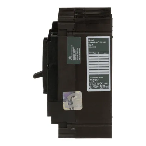 Schneider Electric HJL36050 PowerPacT H-Frame Circuit Breaker, 50A, 3 Pole, 600VAC, 25kA, Lugs, Thermal Magnetic, 80% — Alimentazione