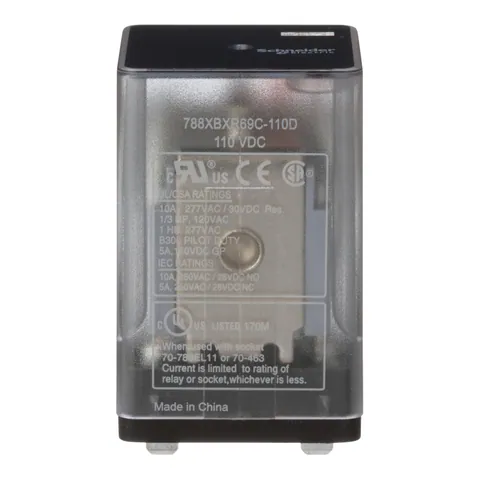 Schneider Electric 788XBXR69C-110D General purpose relay, SE Relays, 788R, DPDT, 10A, 110 VDC, Quick terminal, clear cover, magnetic blowout — Akcesoria ogólne