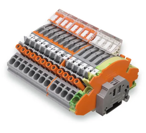 Wago 2007-8874 Compact terminal block; for current and voltage transformers; 6,00 mm²; multicoloured — Reihenklemmen / Klemmleisten