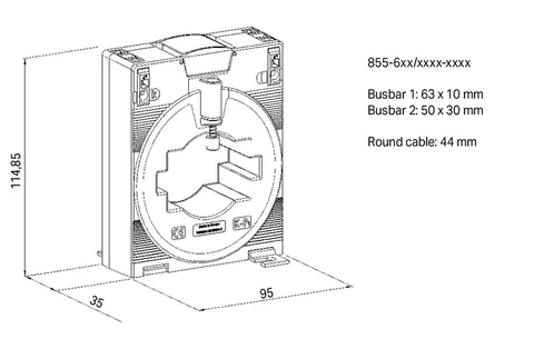 Wago 855-605/1500-501 Plug-in current transformer; 1500 A / 5 A — Allgemeines Zubehör