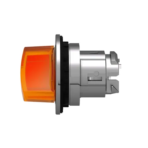Schneider Electric ZB4FK1253 Head for illuminated selector switch, Harmony XB4, metal, orange handle, flush mounted, 30mm, universal LED, 2 positions — Accessori generali