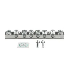 Panduit UGB2/0-414-6 StructuredGround™ UGB2/0-414-6 Universal Grd Bar, Silver, Cu, Tin-Plated, 6" L — Connectors & Plugs