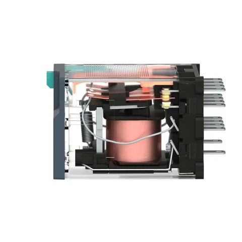 Schneider Electric RXM4AB2BD miniature plug in relay, Harmony Electromechanical Relays, 6A, 4CO, with LED, lockable test but to n, 24V DC — Contactors & Relays