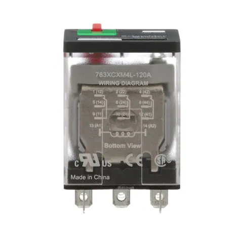 Schneider Electric 783XCXM4L-120A Power relay, SE Relays, 15A, 3PDT, 120 VAC, cover with locking push button and LED — Akcesoria ogólne
