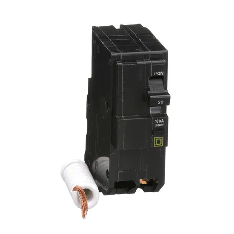 Schneider Electric QO230EPD Mini circuit breaker, QO, 30A, 2 pole, 120/240VAC, 10kA, 30mA grd fault B, plug in mount — General Accessories