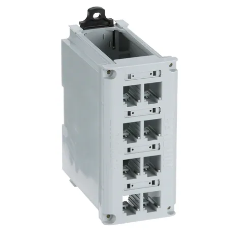 Panduit CDPP8RG Mini-Com® 8-port DIN Rail Copper Patch Panel — Industrial PCs & Control Panels