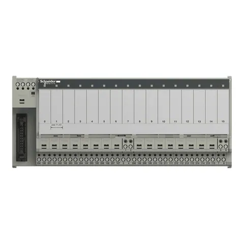 Schneider Electric ABE7P16T214 ABE7 Relay Sub-base - 16 Channels - Fuses — PLC Modules & Extensions