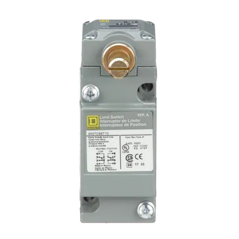 Schneider Electric 9007C68T10 Limit Switch, 9007C, Full Body, Rotary Lever Arm Head, Neutral Position, Spring Return, 2 NO/2 NC, NEMA 4 & 13 — Switches & Modular Apparatus