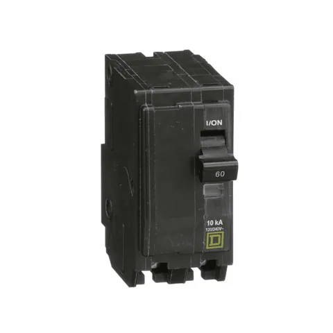 Schneider Electric QO260 Mini circuit breaker, QO, 60A, 2 pole, 120/240VAC, 10kA, plug in mount — General Accessories