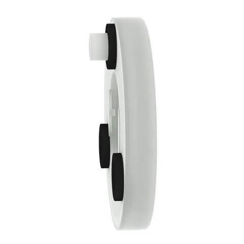 Schneider Electric ZBY9W3B330 Illuminated marked legend ring, Harmony XB5, 60mm, plastic, yellow, white or red integral LED, marked EMERGENCY STOP, 24V AC DC — Accessories