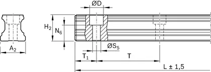 Bosch Rexroth R160520331 High Precision Ball Guide Rail BSHP KSA-025-SNS-H-MA-AK — Linear Guides & Rails