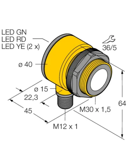 Turck T30UXDCQ8 Ultrasonic Sensor T30UXDCQ8 — Ultraschall- & kapazitive Sensoren