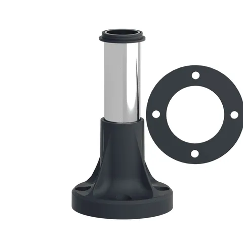 Schneider Electric XVBZ02A Fixing base, Harmony XVB, for modular tower lights, plastic, 70mm, 80mm aluminium support tube + black fixing plate — General Accessories