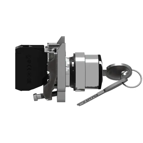 Schneider Electric XB4BG41 Key Selector Switch, 22mm, 2 Positions, Key 455, 1 NO — Switches & Modular Apparatus
