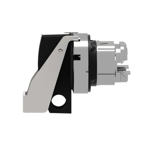 Schneider Electric ZB4BJ291 Selector Switch Head, Harmony XB4, Metal, Black, 22mm, Long Handle, 2 Positions, Stay Put, Padlockable on the Left — Allgemeines Zubehör