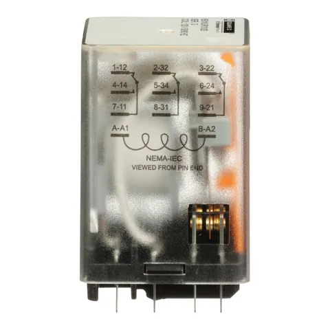 Schneider Electric 8501KUR13V20 Relay, Harmony 8501K, 3PDT, 11 blades, coil, 10A resistive at 120V AC, 0.5 HP at 240V AC, 120V AC, 3NO + 3NC — Accesorios generales