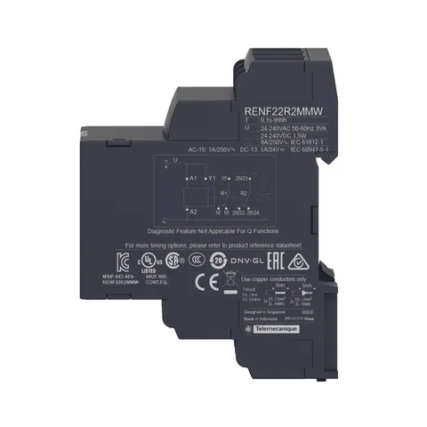 Schneider Electric RENF22R2MMW Multifunction Relay, Harmony Timer Relays, 8A, 2CO, Asymmetrical On/Off Delay (0.05s to 999h), 24-240V AC DC — Allgemeines Zubehör