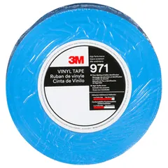 3M 7100254036 Durable Floor Marking Tape 971, Blue, 4 in x 36 yd, 17 mil, 3 Rolls/Case, Individually Wrapped Conveniently Packaged — General Accessories