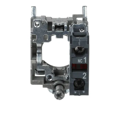Schneider Electric ZB4BZ102 Harmony, 22mm Push Button, XB4B operators, contact block, with mounting collar, 1 NC, screw clamp terminal — Switches & Modular Apparatus