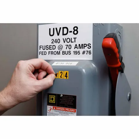 Brady Corporation 1520-LTR KIT Brady 1520 Series Number and Letter Labels, Write-on Labels, 0.75" H x 0.563" W, Kit of 25 Cards, Black on Yellow — General Accessories