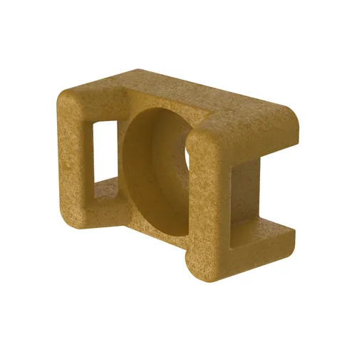Panduit TM2S8-C71 TM2S8-C71 Cable Tie Mount, Brown, PEEK, 0.64x0.43", #8 Screw, PK100 — Connectors & Plugs