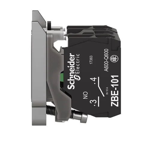 Schneider Electric ZB4BW065 Light block with body fixing collar, Harmony XB4, metal, for BA9s bulb, lt 250V, 1NO+1NC — Switches & Modular Apparatus