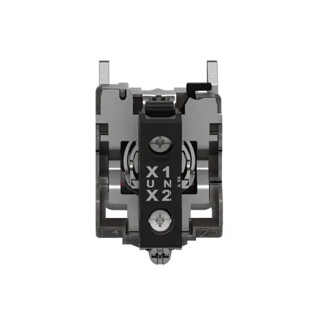 Schneider Electric XB4BVB4 Pilot light, Harmony XB4,metal, red, 22mm, universal LED, plain lens, 24V AC DC — Switches & Modular Apparatus