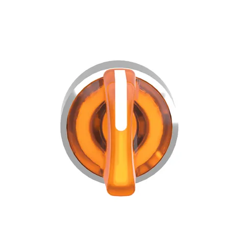 Schneider Electric ZB4BK1353 Head for illuminated selector switch, Harmony XB4, metal, orange handle, 22mm, universal LED, 3 positions, stay put — Switches & Modular Apparatus