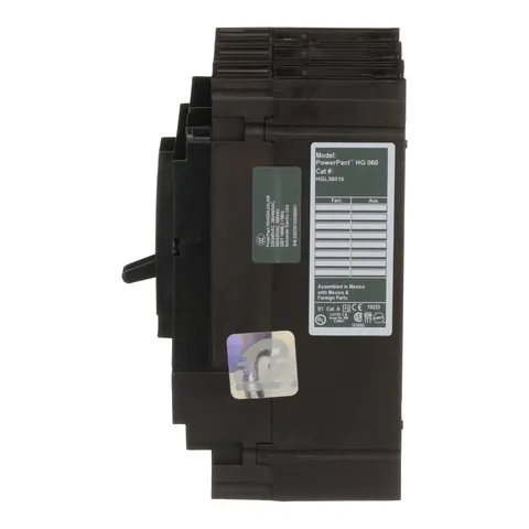 Schneider Electric HGL36015 Circuit breaker, PowerPacT H, 15A, 3 pole, 600VAC, 18kA, lugs, thermal magnetic, 80% — Accessori generali