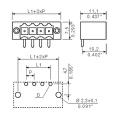 Weidmuller 1842270000 3.50 mm PCB Plug-in Connector, Male Header, 21 Poles, 90° — General Accessories