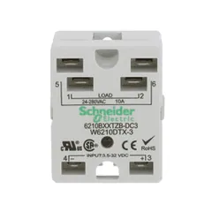 Schneider Electric 6210BXXTZB-DC3 Relay, SE Relays, solid state, DPST NO, 10A, 24…280 VAC, 3...32 VDC Uc, triac AC zero cross, blade terminal — General Accessories