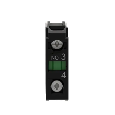 Schneider Electric ZBE101TQ Contact block, Harmony XB4, Harmony XB5, single contact, standard contact, silver alloy, screw clamp terminals, 1NO — General Accessories