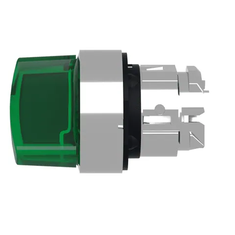 Schneider Electric ZB4BK1233 Head for illuminated selector switch, Harmony XB4, metal, green handle, 22mm, universal LED, 2 positions, stay put — Allgemeines Zubehör