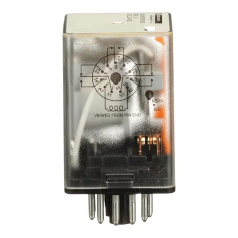 Schneider Electric 8501KPDR13V53 Plug in relay, Type KP, tubular, 1 HP at 277 VAC, 10A resistive at 120 VAC, 11 pin, 3PDT, 3 NO, 3 NC, 24 VDC coil — General Accessories