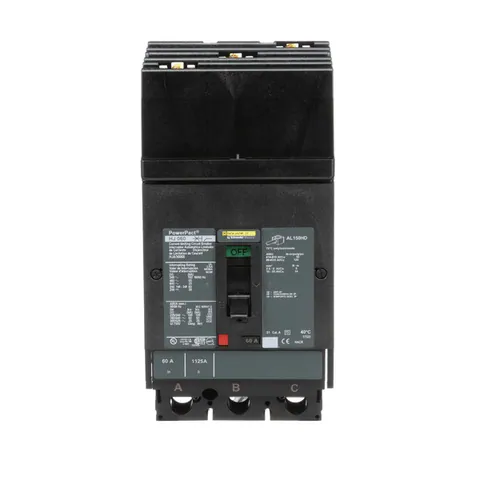 Schneider Electric HJA36060 PowerPacT H-Frame Circuit Breaker, 60A, 3 Pole, 600VAC, 25kA, I-Line, Thermal Magnetic, 80%, ABC — Accessori generali