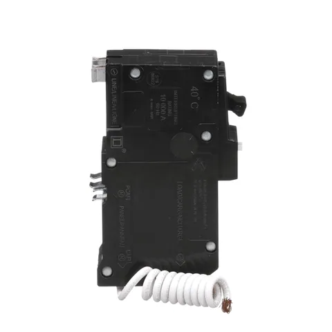 Schneider Electric QO220CAFI Mini circuit breaker, QO, 20A, 2 pole, 120/240VAC, 10kA, combo arc fault, pigtail, plug in mount — Akcesoria ogólne