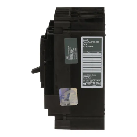 Schneider Electric HLL36150M74 Motor circuit protector, PowerPacT H, 150A, 3 pole, 600VAC, 50kA, lugs, thermal magnetic, 80% — Accessori generali