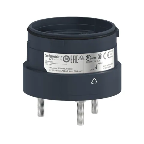 Schneider Electric XVUZ01 Fixing unit for modular tower lights, Harmony XVU, black, 60mm, 3 pins direct mounting — General Accessories
