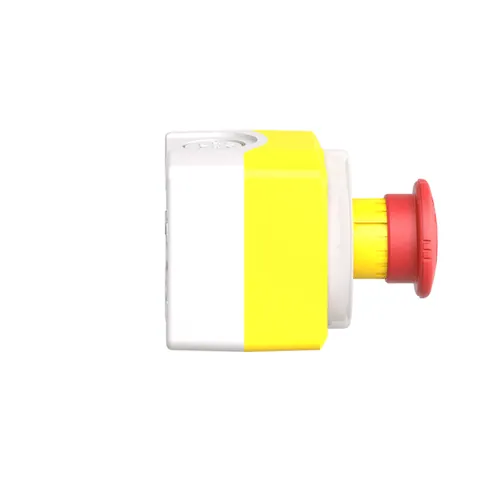 Schneider Electric XALK178W3B140G Control station, Harmony XALD, XALK, plastic, yellow lid, 1 Estop push button 40mm, turn to release, illum ring white red fixed, 1NO 2NC, 24V AC DC — Allgemeines Zubehör