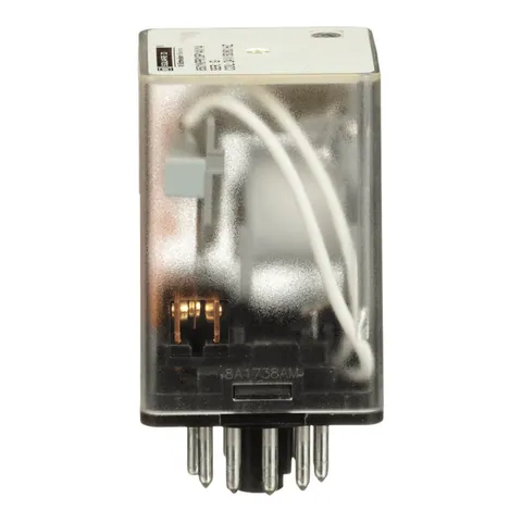 Schneider Electric 8501KPR13P14V14 Plug in relay, Type KP, tubular, 1 HP at 277 VAC, 10A resistive at 120 VAC, 11 pin, 3PDT, 3 NO, 3 NC, 24 VAC coil, light — General Accessories