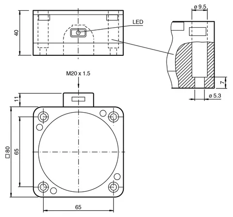 Pepperl+Fuchs NJ50-FP-E2-P1 Inductive sensor