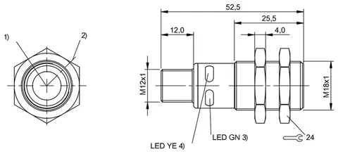 Balluff BUS0052 Cylindrical Sensor with Analog Output — Ultrasonic & Capacitive Sensors