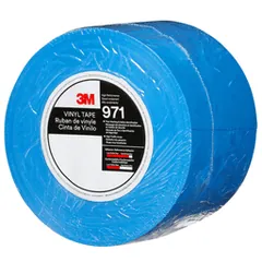 3M 7100254036 Durable Floor Marking Tape 971, Blue, 4 in x 36 yd, 17 mil, 3 Rolls/Case, Individually Wrapped Conveniently Packaged — General Accessories