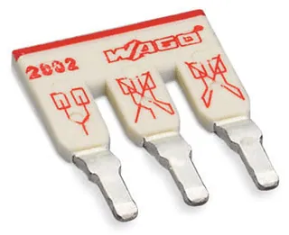 Wago 2002-473 TOPJOB®S staggered jumper; for 2002 and 2003 series; insulated; 3-way; light-gray — Terminal Blocks