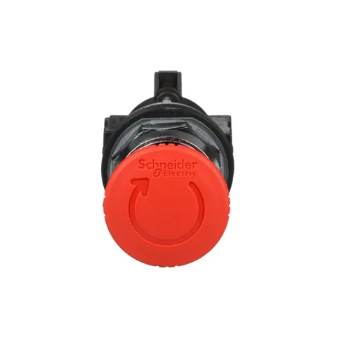 Schneider Electric 9001KR16 30mm Push Button, Type K, turn to release trigger action mushroom operator, 2 position, plastic red mushroom head — General Accessories