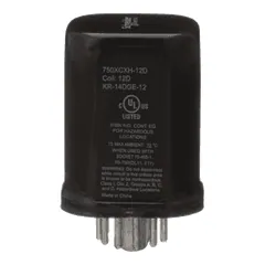 Schneider Electric 750XCXH-12D Power relay, SE Relays, 12A, 3PDT, 12 VDC, hermetically sealed contacts, hazardous location series — Akcesoria ogólne